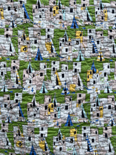 Load image into Gallery viewer, Playtime blue + green baby quilt
